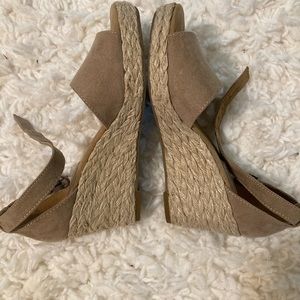 Style & Co  2 1/2 inch wedge heels in tan. Great condition. Size 6 1/2.